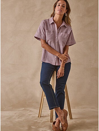 Chemisier tissu effet gaufré - DAXON