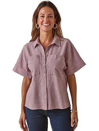 Chemisier tissu effet gaufré