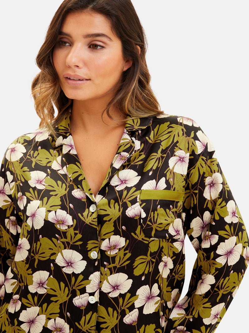 Chemisier Trendy Mix Sans Complexe Noir Vert clair - Kiabi