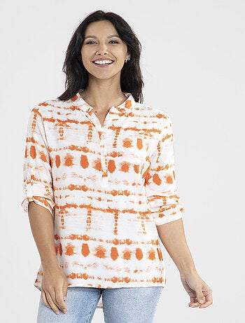 Chemisier Tropino Orange Chemisiers mao