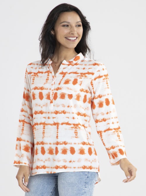 Chemisier Tropino Orange Chemisiers mao - Kiabi