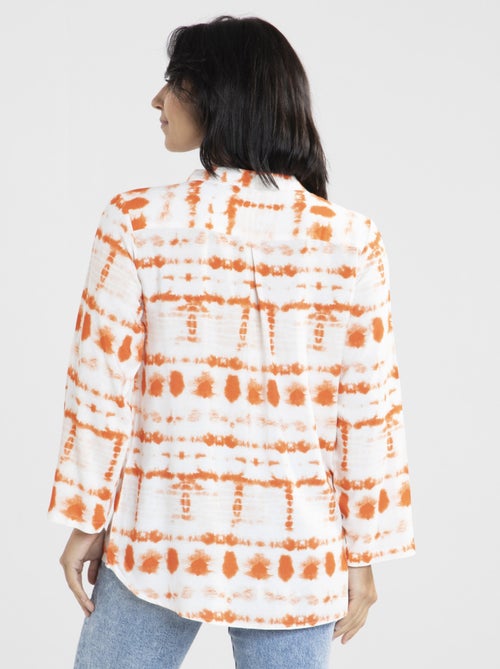 Chemisier Tropino Orange Chemisiers mao - Kiabi
