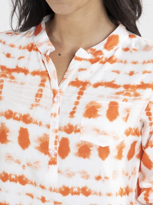 Chemisier Tropino Orange Chemisiers mao - Kiabi