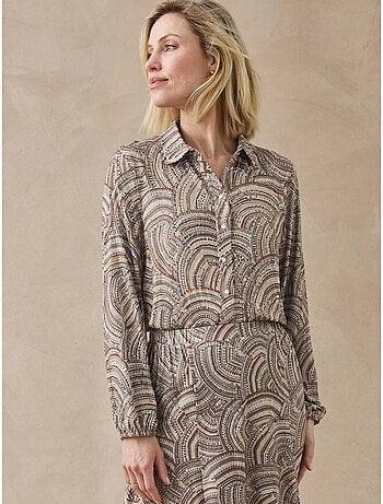 Chemisier tunique col chemise - daxon