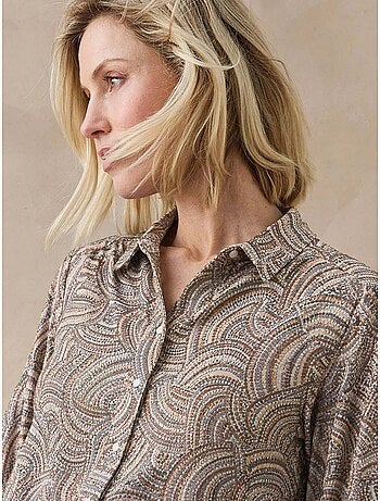 Chemisier tunique col chemise - daxon