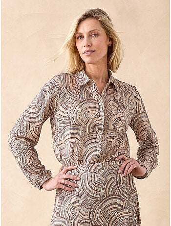 Chemisier tunique col chemise - daxon
