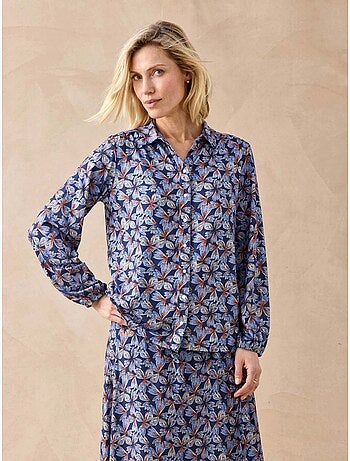 Chemisier tunique col chemise - daxon