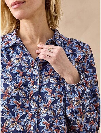 Chemisier tunique col chemise - daxon