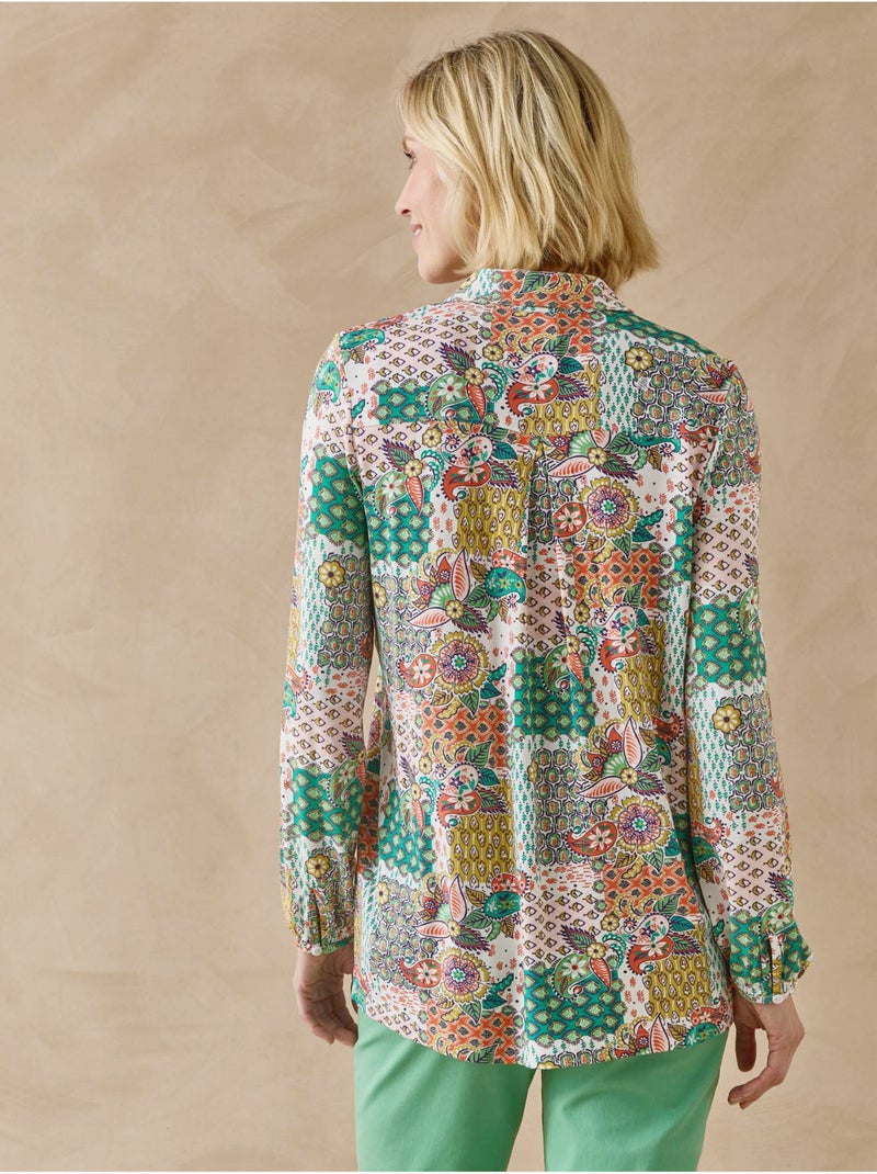 Chemisier tunique en maille - DAXON Ecru - Kiabi