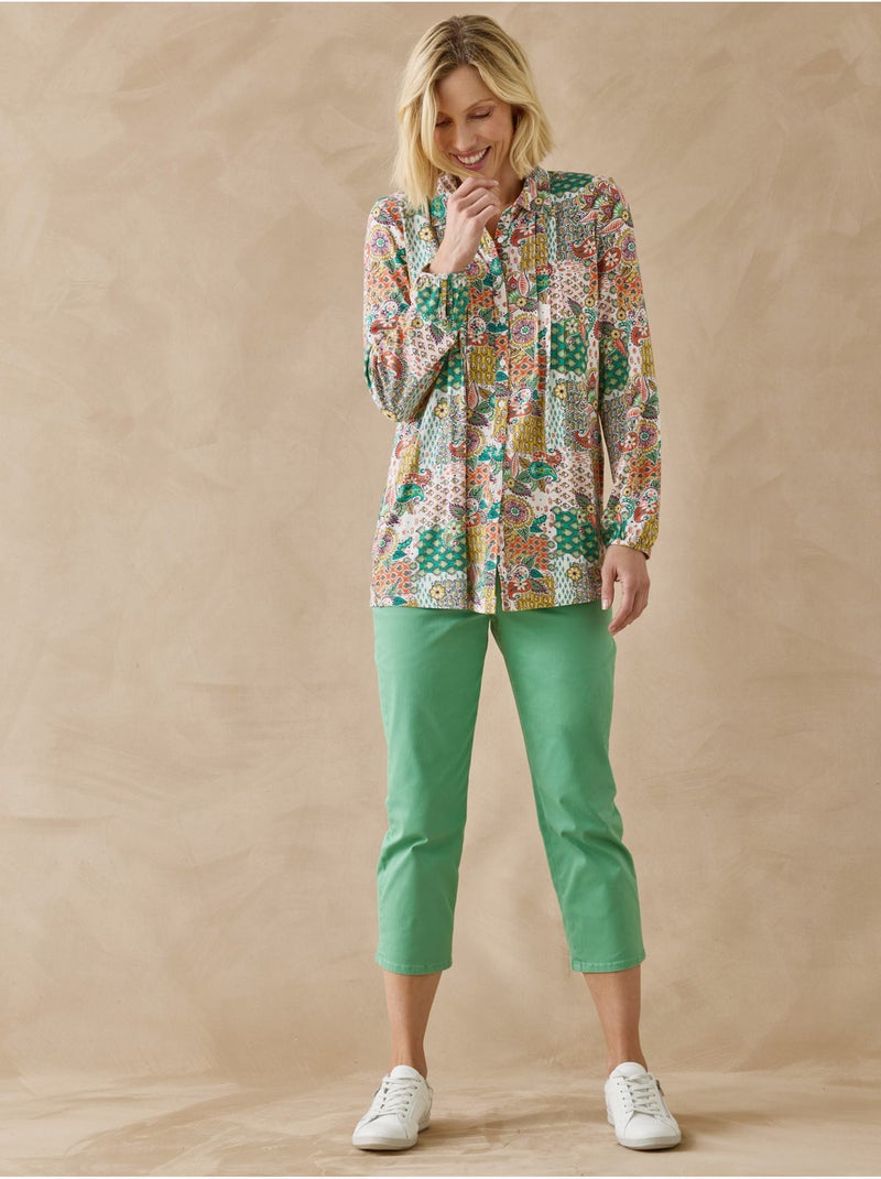 Chemisier tunique en maille - DAXON Ecru - Kiabi