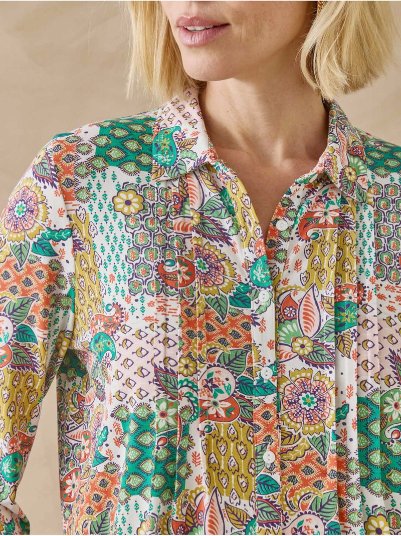 Chemisier tunique en maille - DAXON Ecru - Kiabi