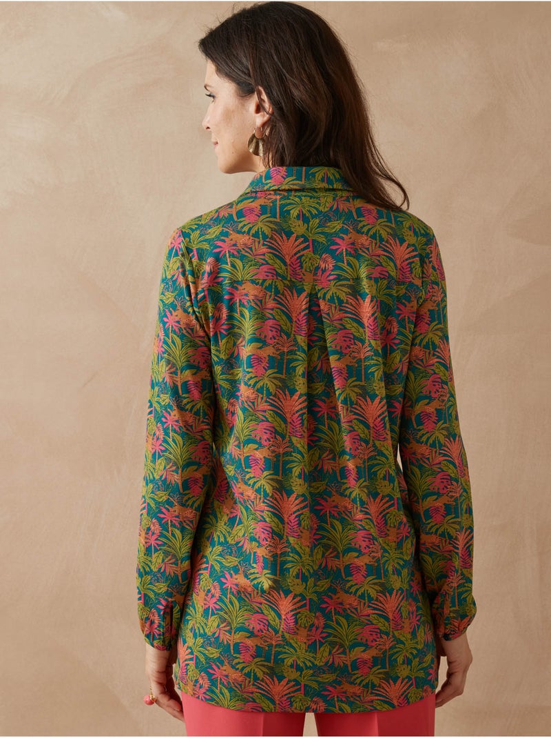 Chemisier tunique en maille - DAXON Vert - Kiabi