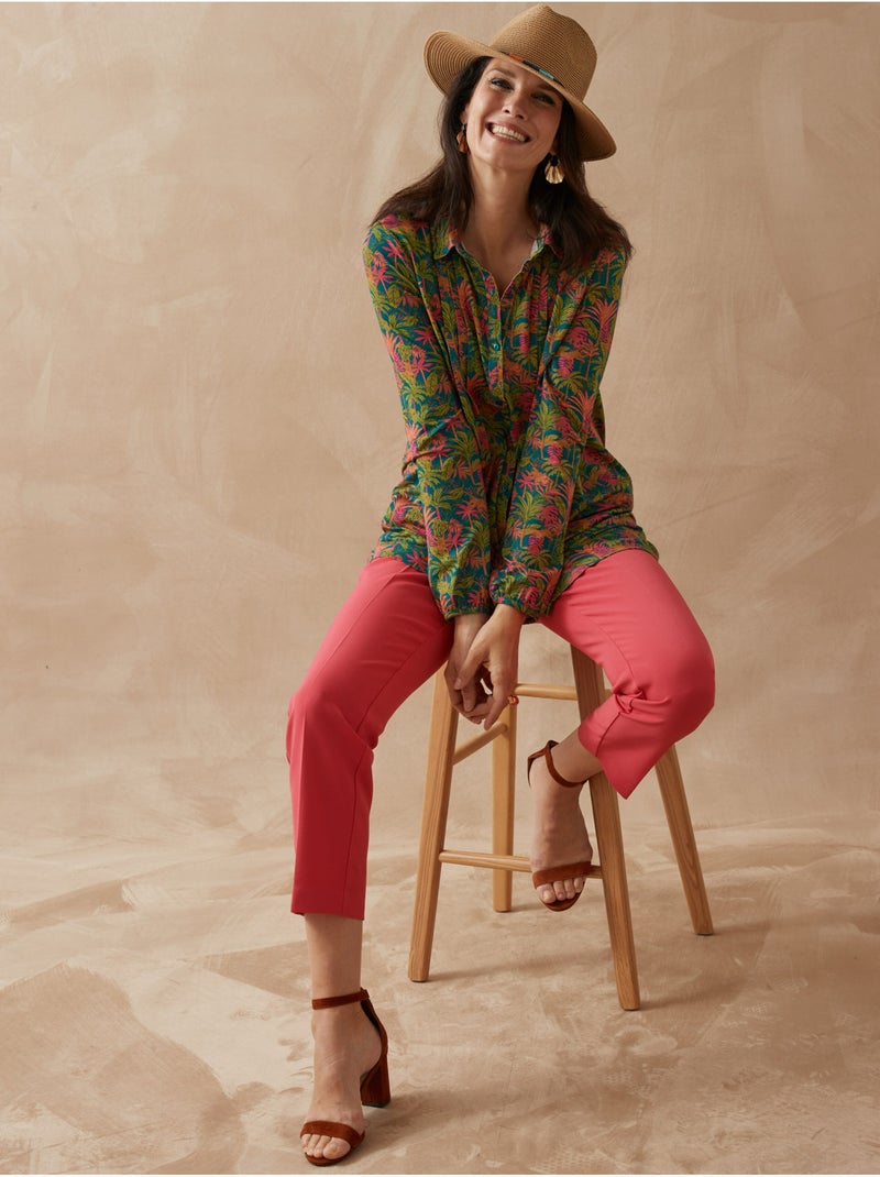 Chemisier tunique en maille - DAXON Vert - Kiabi