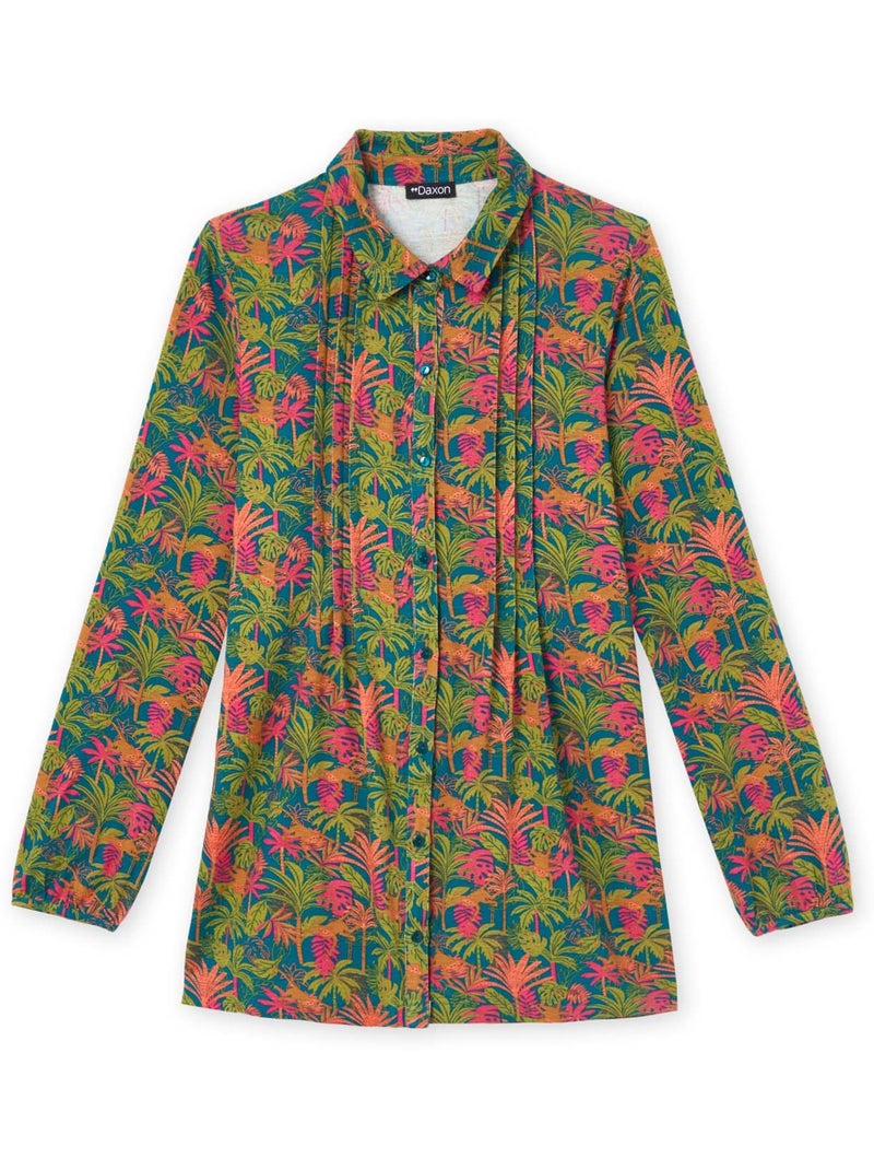 Chemisier tunique en maille - DAXON Vert - Kiabi