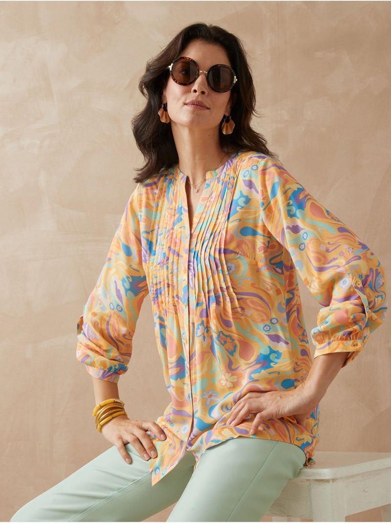 Chemisier tunique fluide - DAXON Orange - Kiabi