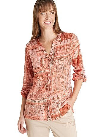 Chemisier tunique manches retroussables - DAXON