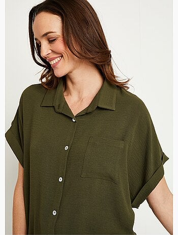 Chemisier uni manches courtes