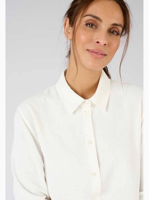 Chemisier uni tissu gaufré - Damart - Kiabi