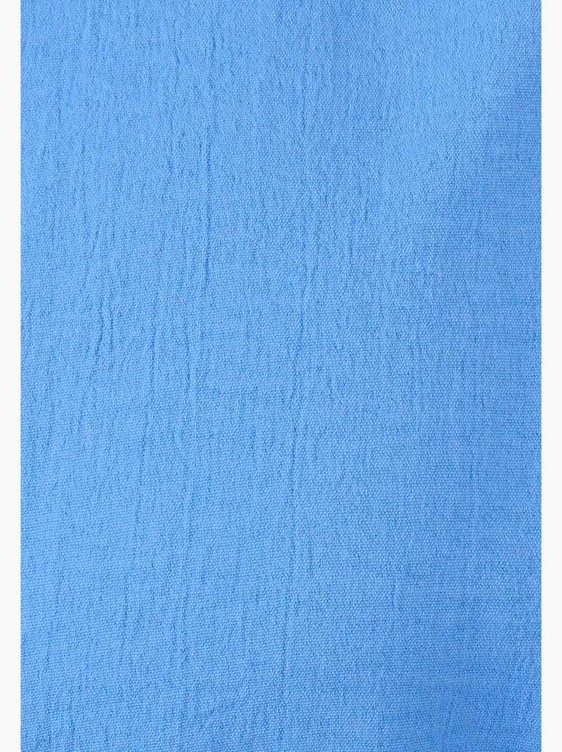 Chemisier uni tissu gaufré - Damart Bleu clair - Kiabi