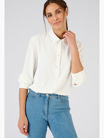 Chemisier uni tissu gaufré - Damart