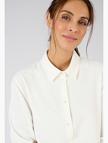 Chemisier uni tissu gaufré - Damart