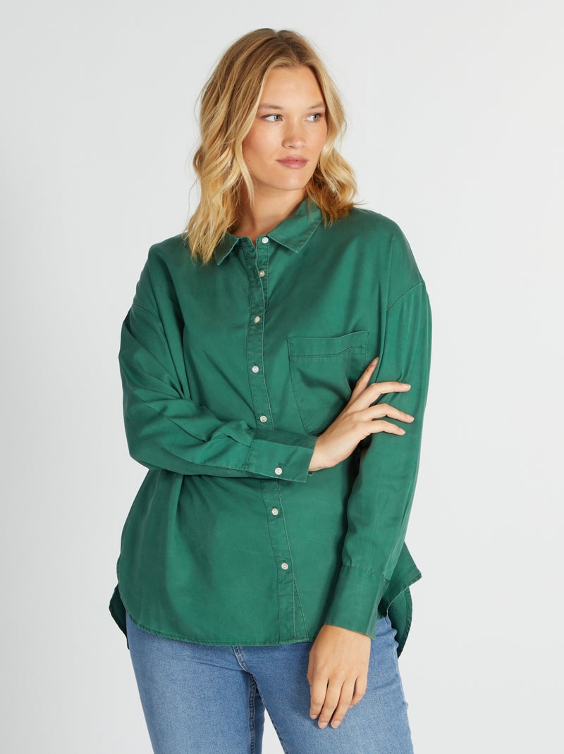 Chemisier uni Vert - Kiabi