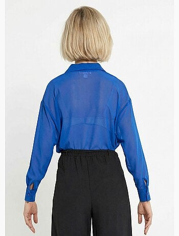 Chemisier vaporeux voile manches longues - Afibel