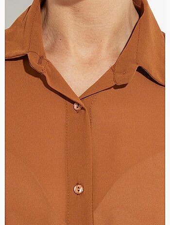 Chemisier vaporeux voile manches longues - Afibel