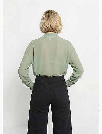 Chemisier vaporeux voile manches longues - Afibel