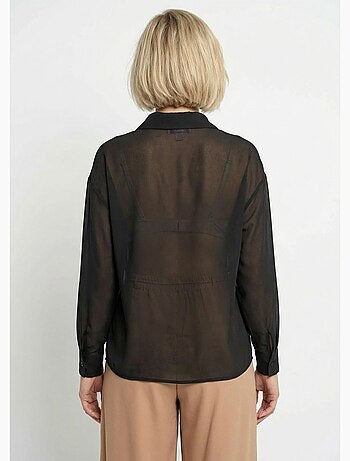 Chemisier vaporeux voile manches longues - Afibel