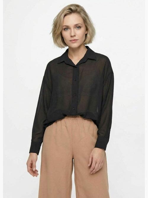 Chemisier vaporeux voile manches longues - Afibel - Kiabi