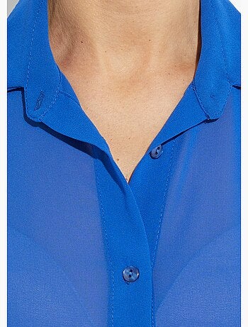 Chemisier vaporeux voile manches longues