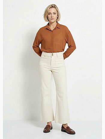 Chemisier vaporeux voile manches longues