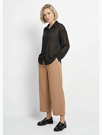 Chemisier vaporeux voile manches longues