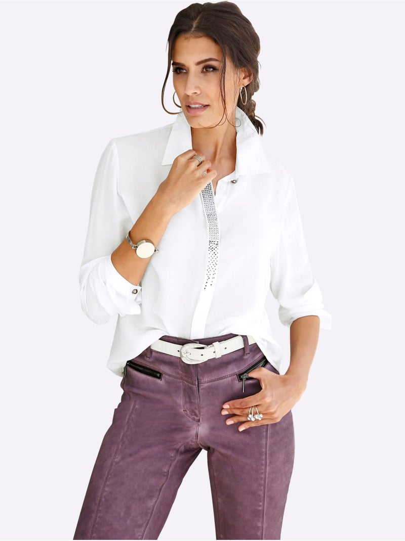Chemisier viscose - taille standard - witt Ecru - Kiabi
