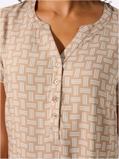 Chemisier Viscose (ecovero) - Taille Standard - Witt - Kiabi Chemisier Viscose (ecovero) - Taille Standard - Witt - Kiabi