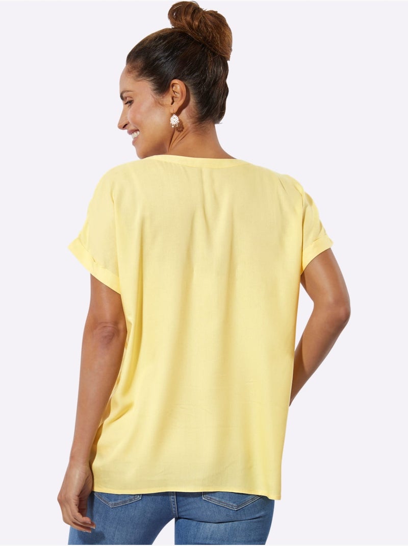 Chemisier Viscose (ecovero) - Taille Standard - Witt Jaune citron - Kiabi