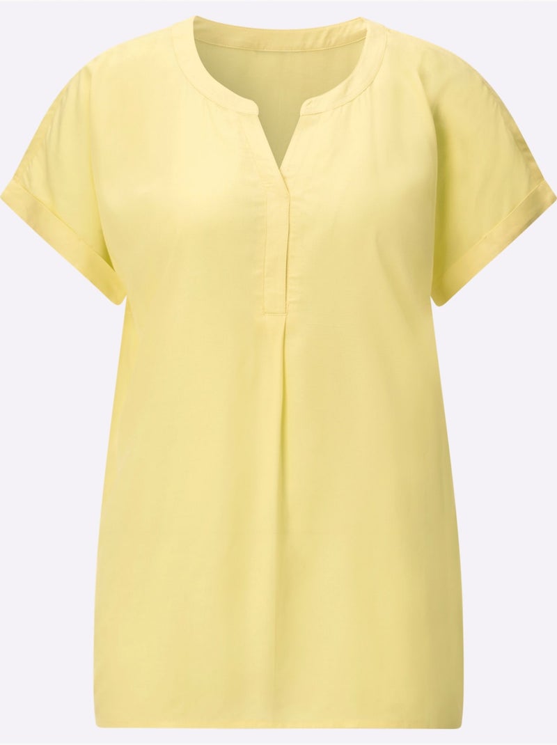 Chemisier Viscose (ecovero) - Taille Standard - Witt Jaune citron - Kiabi