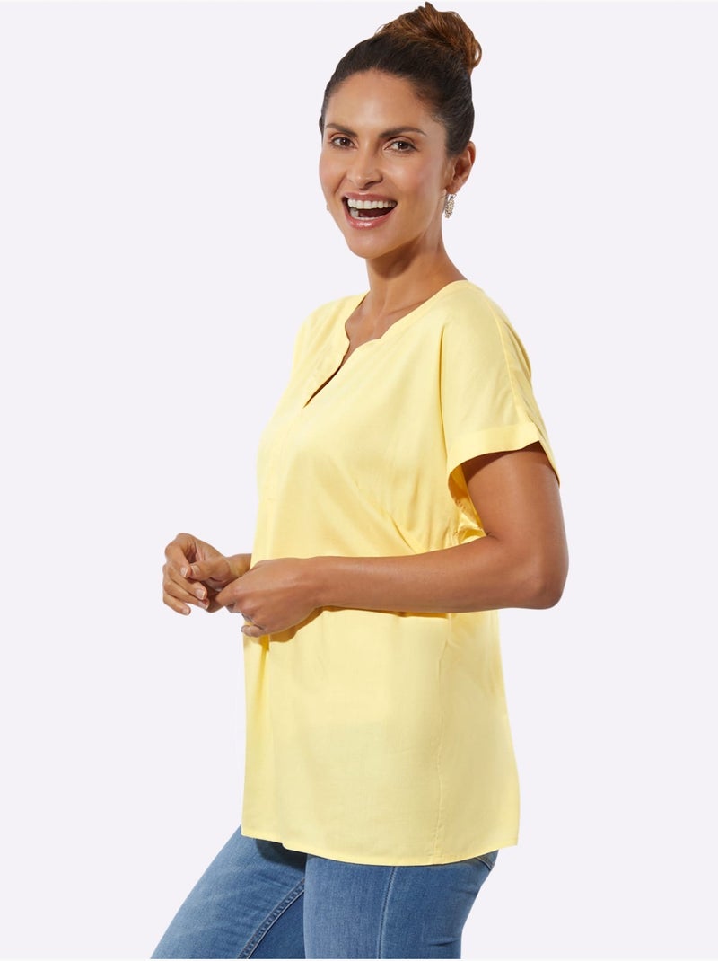 Chemisier Viscose (ecovero) - Taille Standard - Witt Jaune citron - Kiabi