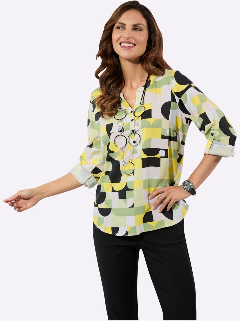 Chemisier Viscose (ecovero) - Taille Standard - Witt Noir Vert - Kiabi