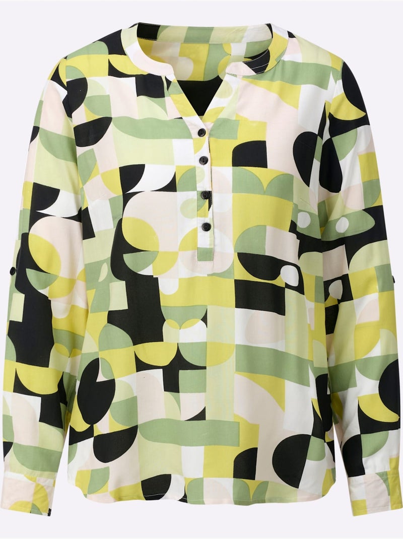 Chemisier Viscose (ecovero) - Taille Standard - Witt Noir Vert - Kiabi