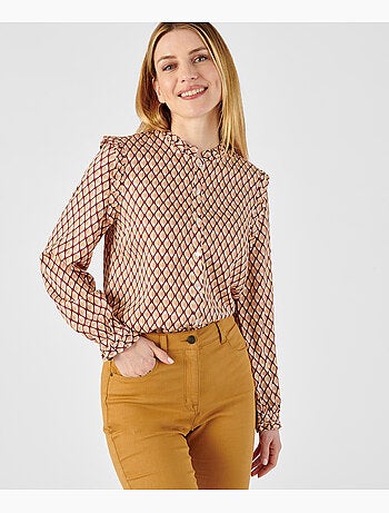 Chemisier volanté pure viscose - damart