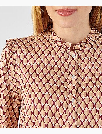 Chemisier volanté pure viscose - damart