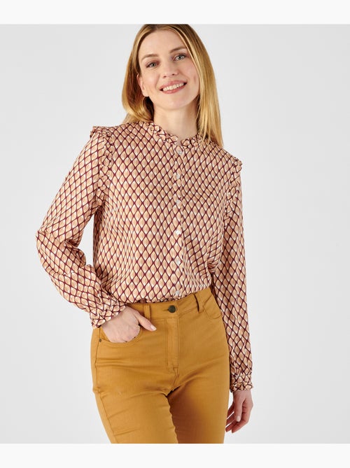 Chemisier volanté pure viscose - damart - Kiabi