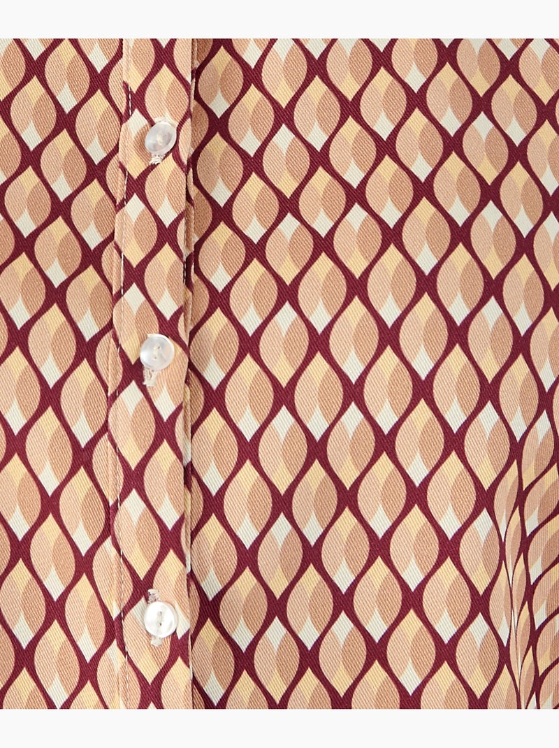 Chemisier volanté pure viscose - damart Marron - Kiabi