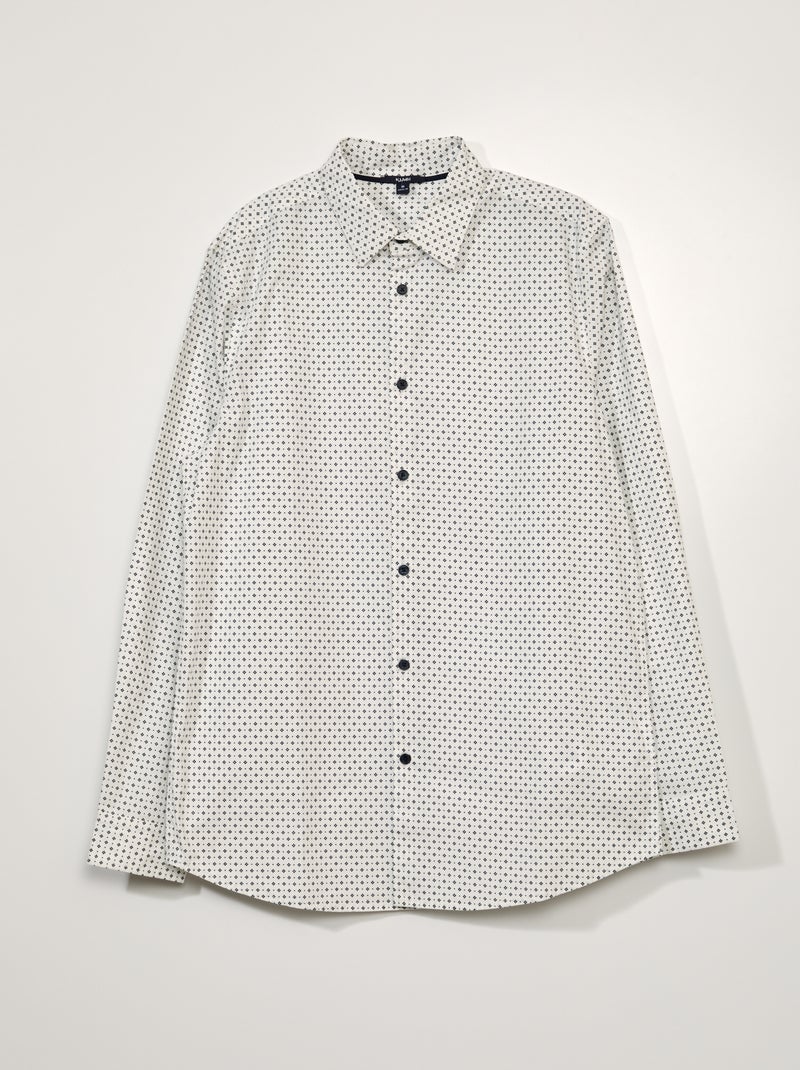 Chemlise slim à motifs Blanc à motif - Kiabi