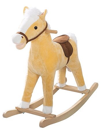 Cheval à bascule avec bonnet de Noël et effets sonores ROBA