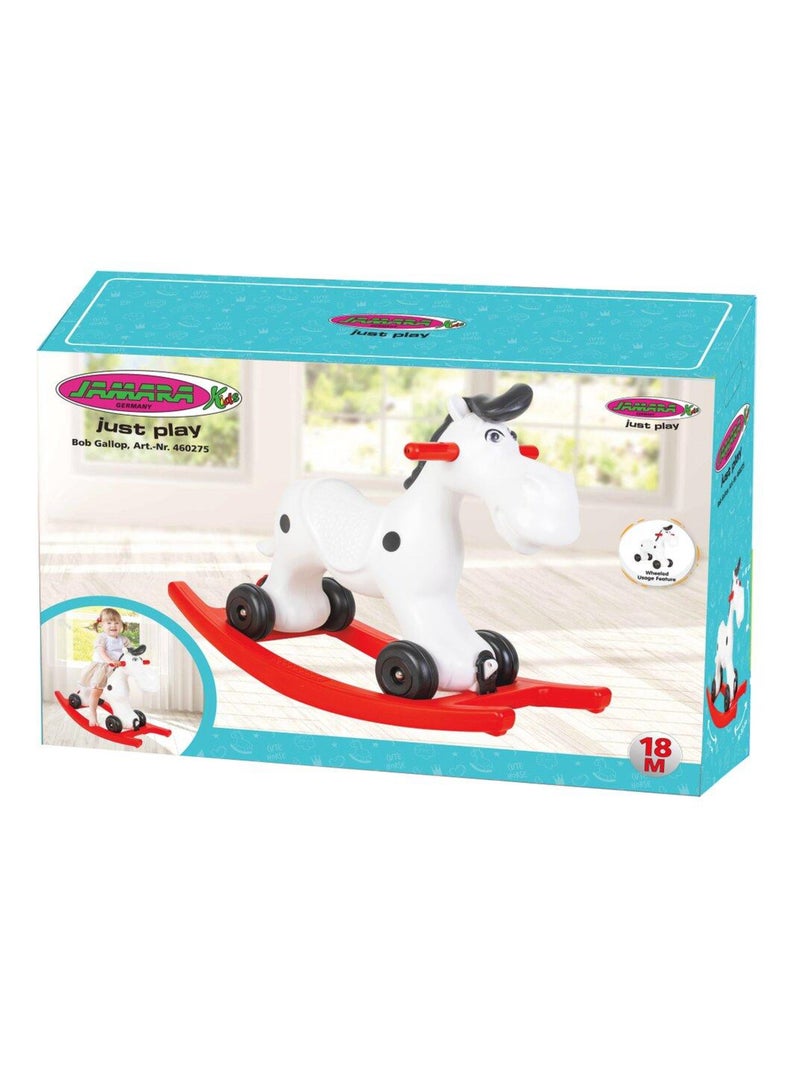 Cheval à bascule Bob Gallop rouge Blanc - Kiabi