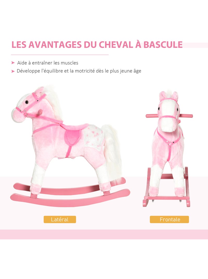 Cheval à bascule cowboy avec effet sonore Rose - Kiabi