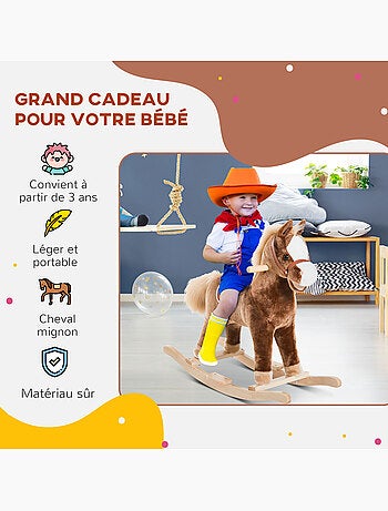 Cheval à bascule cowboy